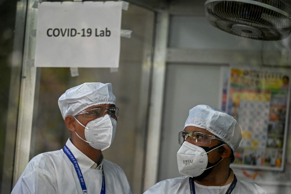 Health workers wearing PPE take part in a mock drill for Covid-19 preparedness (File/AFP)