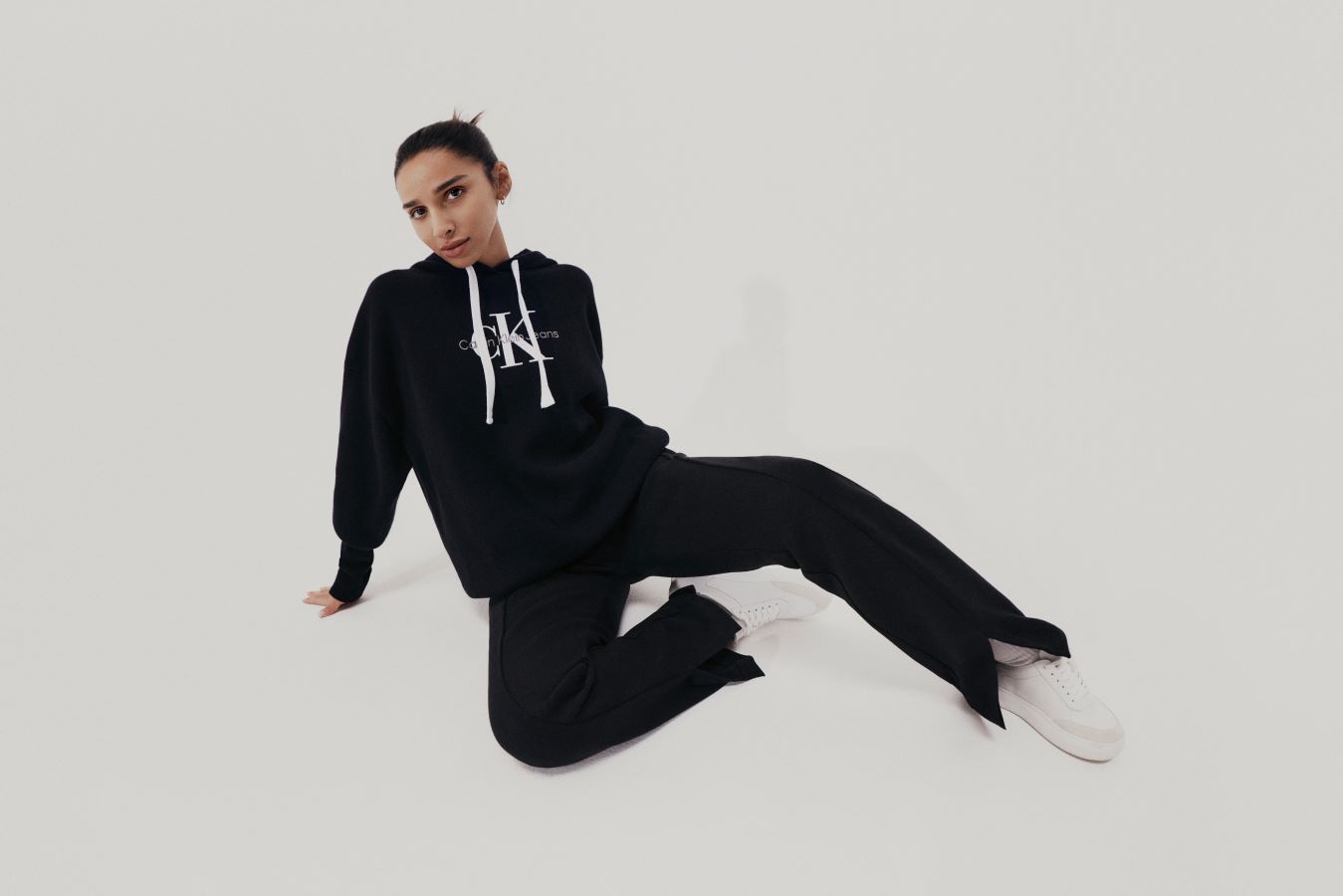 Saudi Arabian fashion and beauty influencer Hala Abdulla in the Calvin Klein campaign. (Supplied)