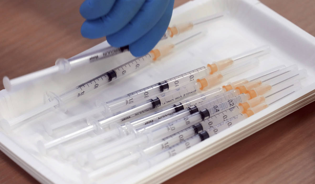 More than 69.5 million COVID-19 vaccine doses have been administered in Saudi Arabia. (AP)