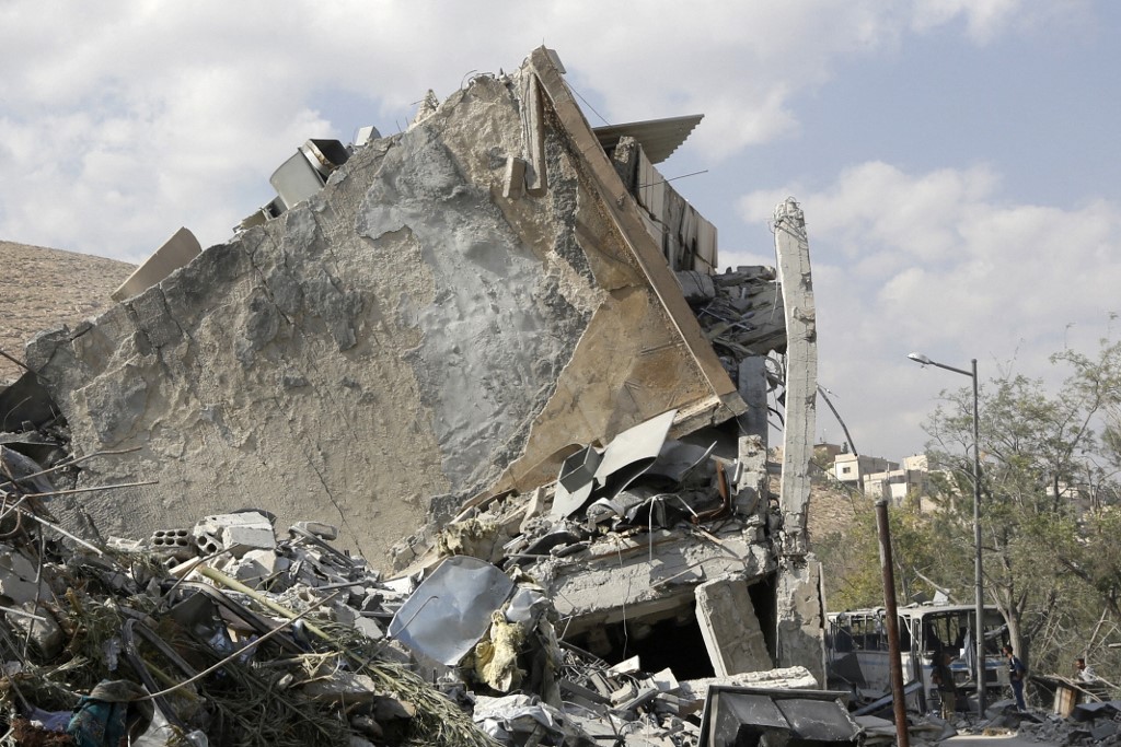 The US, Britain and France launched air strikes against Syrian President Bashar Assad’s regime in April 2018 response to an alleged chemical weapons attack. (AFP file photo)