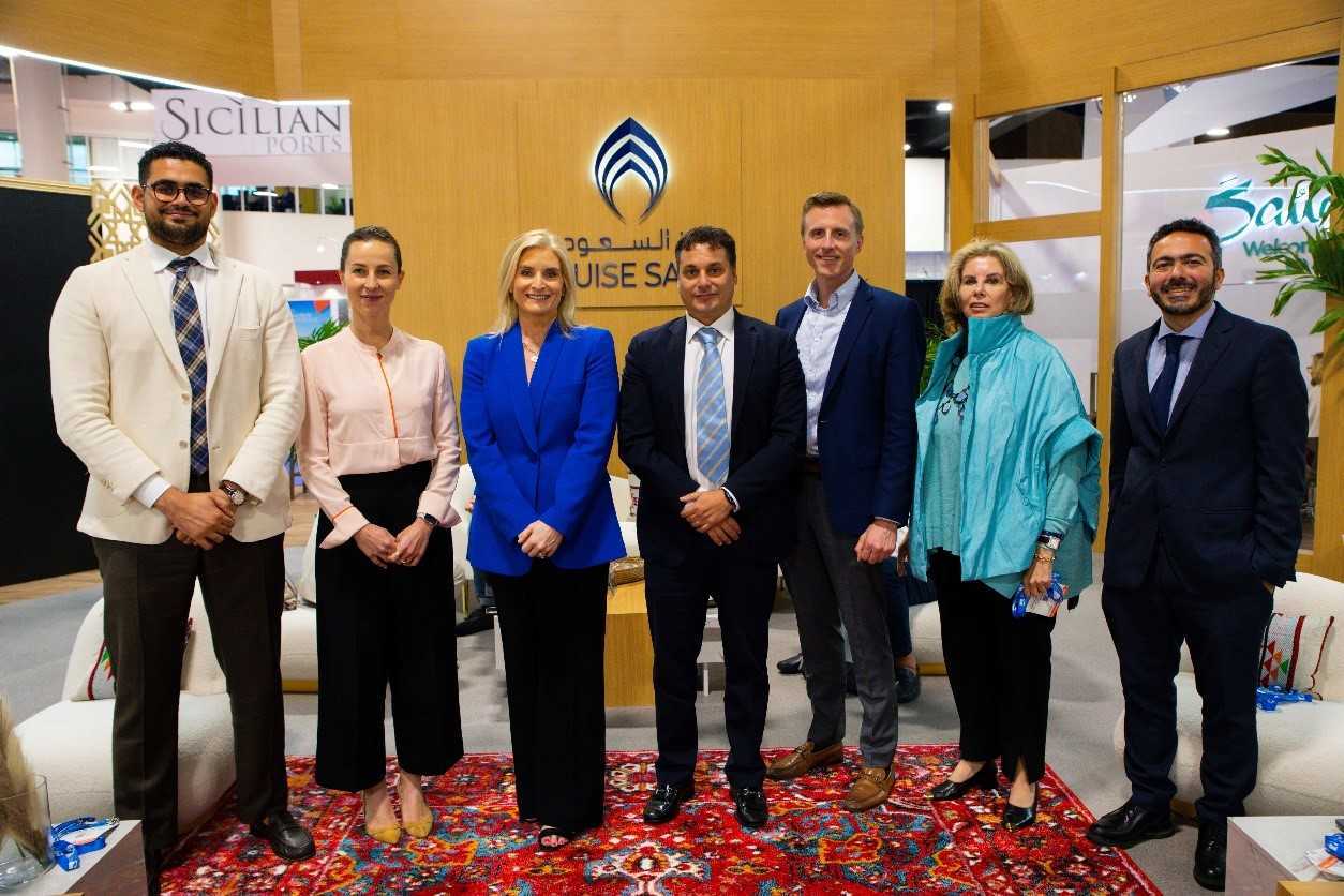 Saudi Arabia's flagship cruise company held high-level talks with a leading industry organization at the recent Seatrade Cruise Global 2023 event. (Supplied/Cruise Saudi)