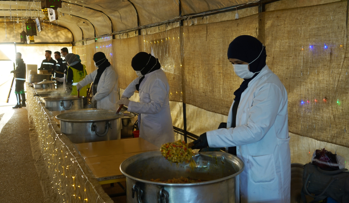Operating at different camps each day, between 200 and 250 fresh meals are produced, helping relieve some of the pressures of daily life for inhabitants. (Supplied)