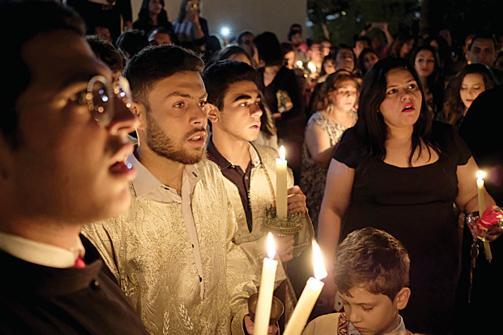 The Coptic Orthodox Church celebrated Lazarus Saturday in preparation for the start of holy week, which begins on Sunday after the conclusion of the Palm Sunday liturgy. (AFP/File)
