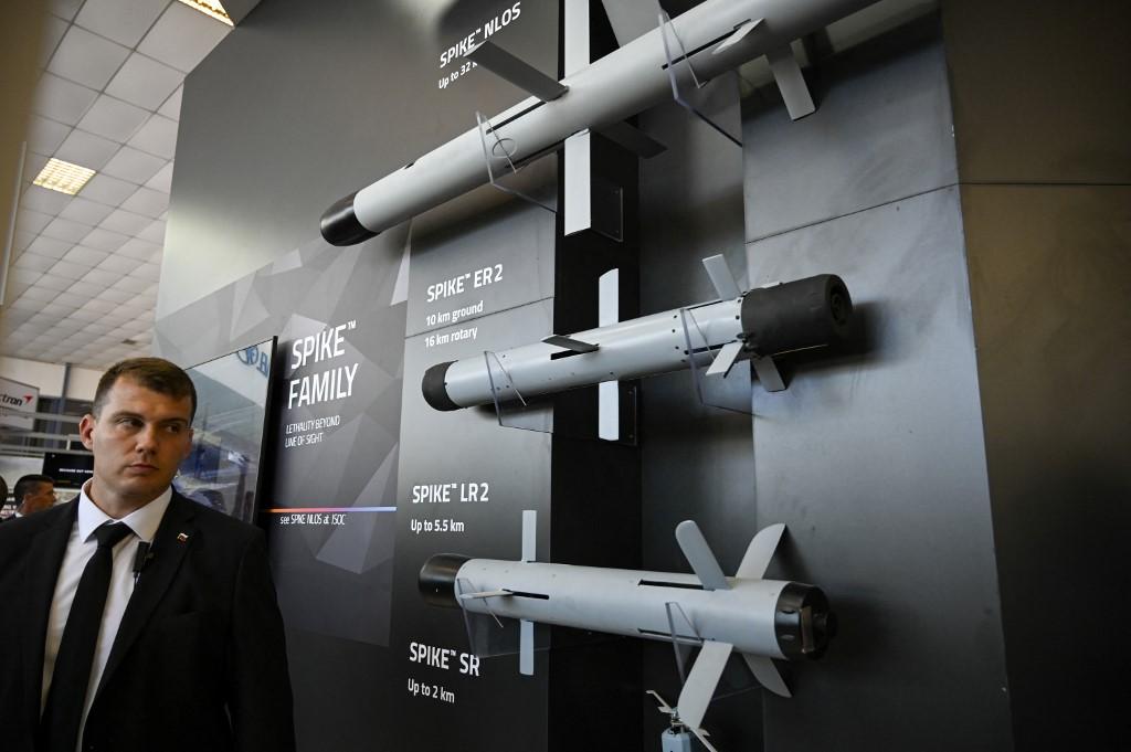 The Spike is a guided anti-tank missile used by many EU and NATO countries produced by Israeli state-owned defense contractor Rafael. (AFP file photo)