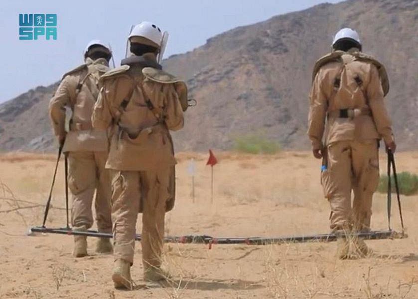 A total of 393,804 Houthi mines have been deactivated since project Masam’s inception in mid-June 2018. (SPA)