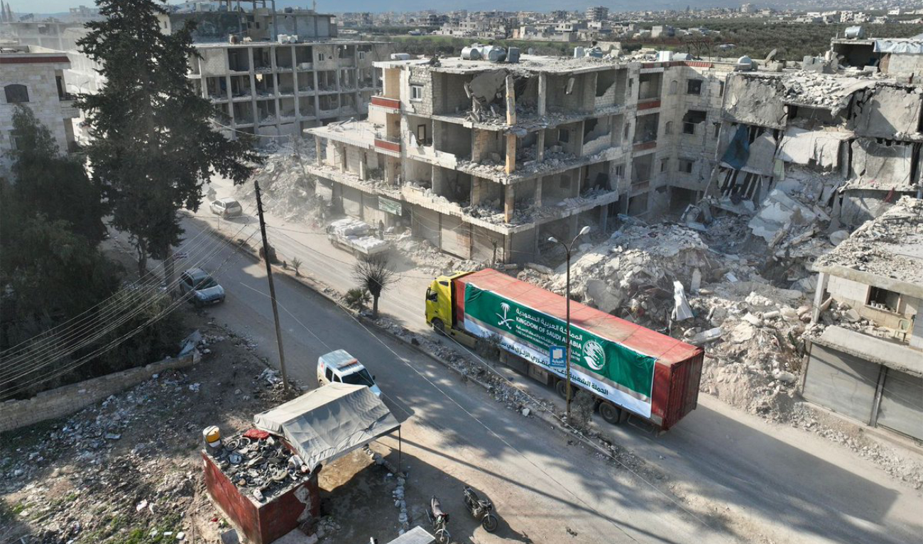 KSrelief’s work includes aid for earthquake victims in the Jenderes, Syria. (KSrelief)