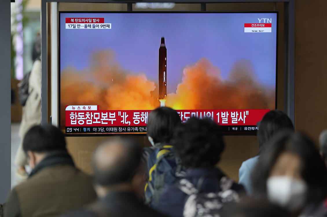 The launch came days after North Korean leader Kim Jong Un called for strengthening war deterrence in a ‘more practical and offensive’ manner to counter the America’s ‘moves of aggression.’ (AP)
