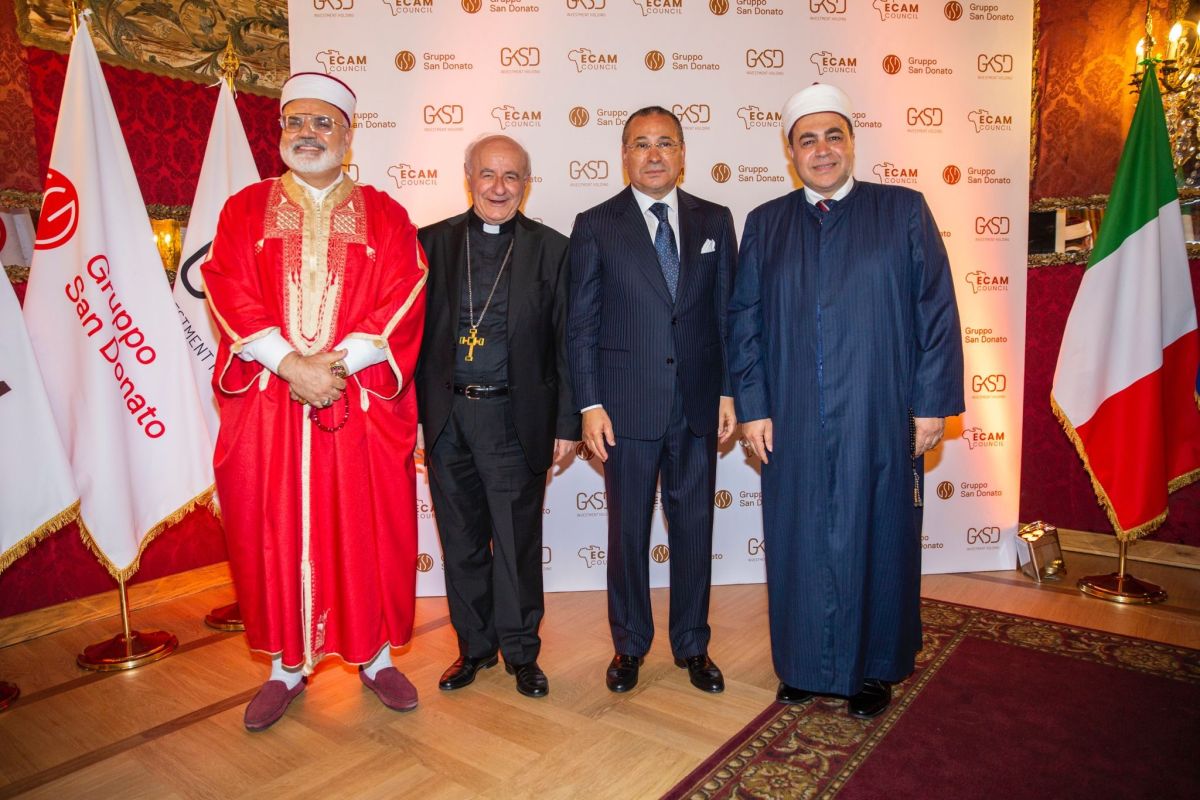 Guests included Archbishop Vincenzo Paglia, president of the Vatican Academy for Life; Nader Akkad, imam of the Great Mosque of Rome; and Badri Madani, imam of Palermo Mosque.