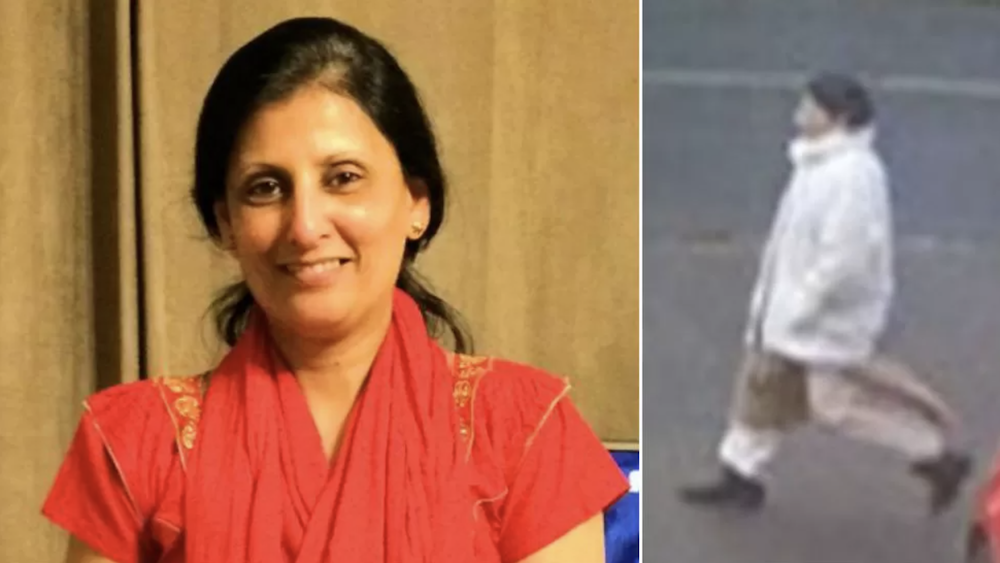 The last known location of Fatima Mohamed-Ali, who was 52 in 2016, was in her Sussex neighborhood, seen on CCTV footage. (Supplied/Sussex Police)