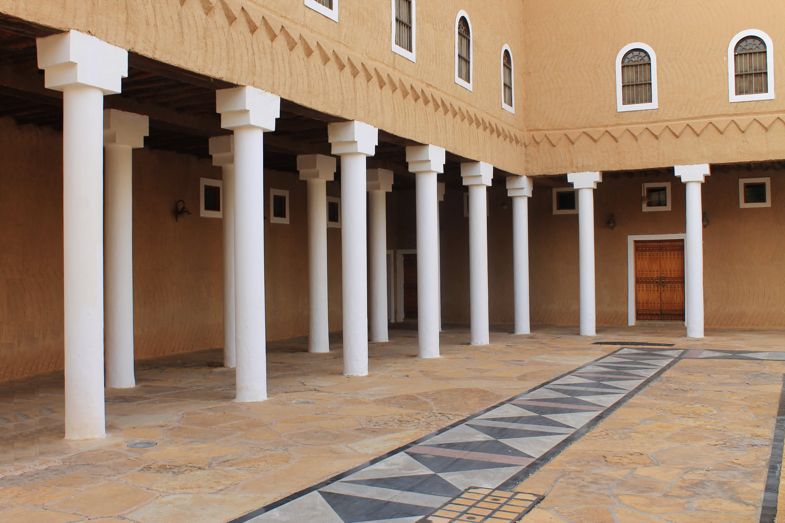 An imitation of a historical building that was built in a sustainable method using local materials can be seen. (Haifa Alshammari)