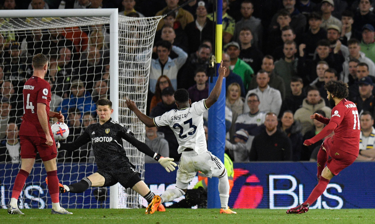 Liverpool hit Leeds for six after controversial Gakpo opener