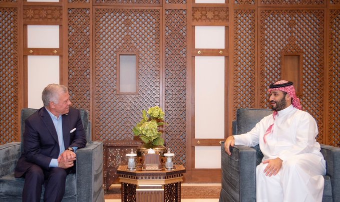 Saudi crown prince receives King Abdullah of Jordan