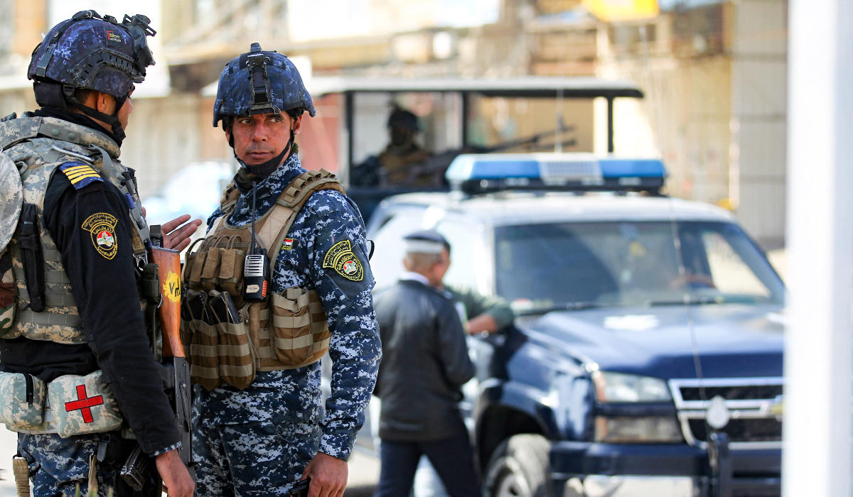 Member of the Iraqi federal police forces stand guard Baghdad. (AFP file photo)
