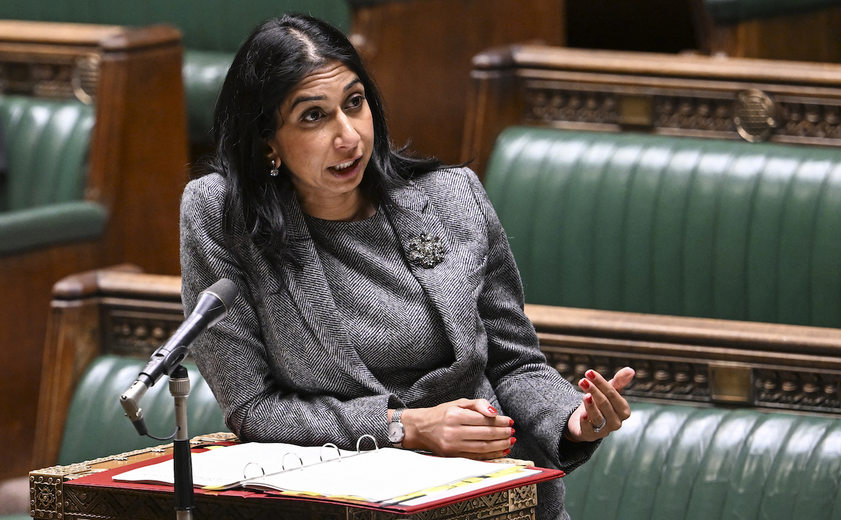 UK Home Secretary Suella Braverman. (File/AFP)