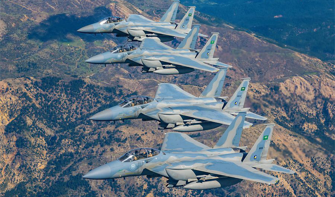 The Iniochos 2023 drills got underway on Monday at Andravida Air Base — a military airport operated by the Hellenic Air Force — and involved the RSAF’s F-15SA fighter aircraft. (SPA)