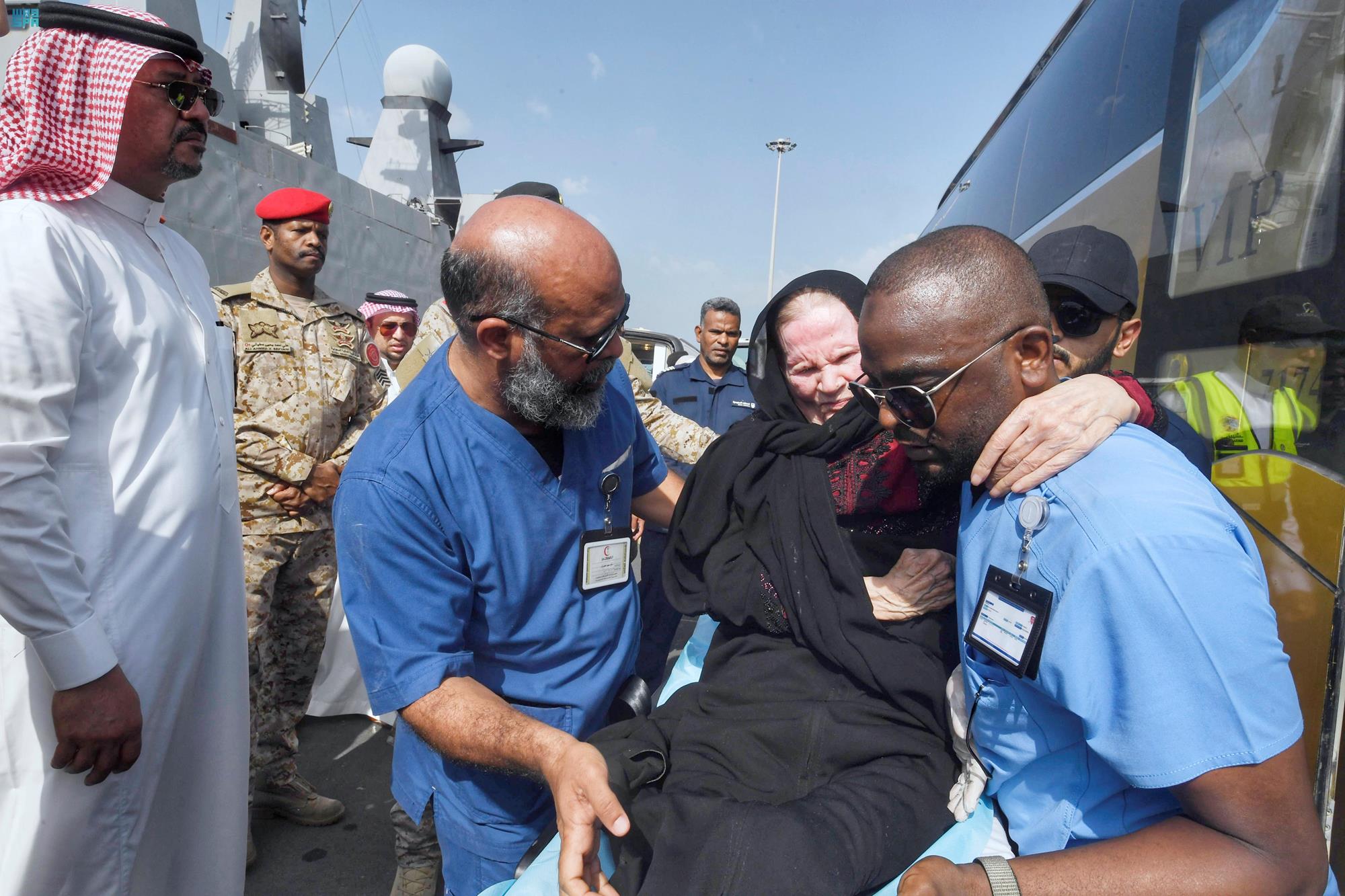 Evacuees continued to arrive to Jeddah as Saudi Arabia carries out evacuation operations from Sudan amid intense fighting. (SPA)