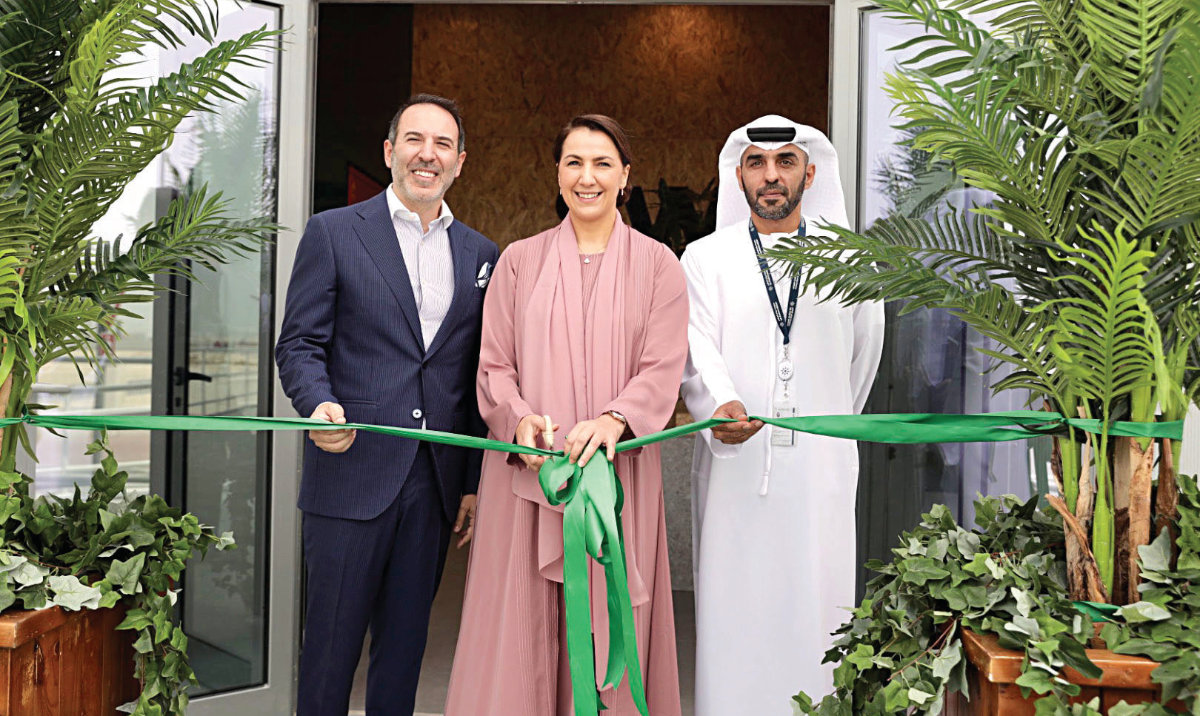 From left, Edward Hamod, Mariam bint Mohammed Almheiri and Abdullah Al-Hameli.