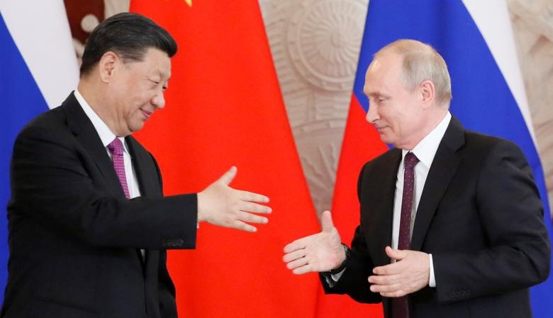 Russian President Vladimir Putin and his Chinese counterpart Xi Jinping meet in Moscow, Russia, June 5, 2019. (Reuters)