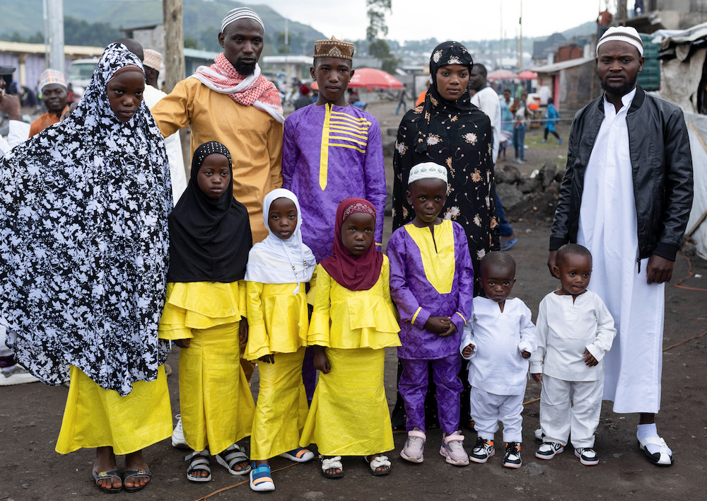 An internally displaced Congolese family in the Munigi camp site near Goma in the North Kivu province of the Democratic Republic of Congo. (Reuters)