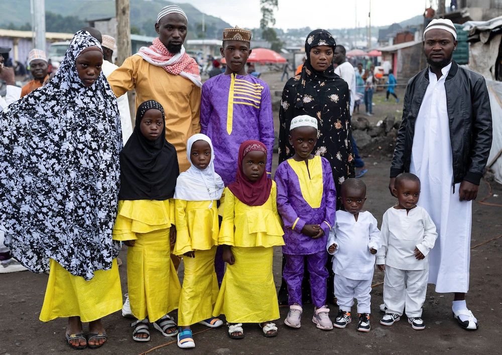 An internally displaced Congolese family in the Munigi camp site near Goma in the North Kivu province of the Democratic Republic of Congo. (Reuters)