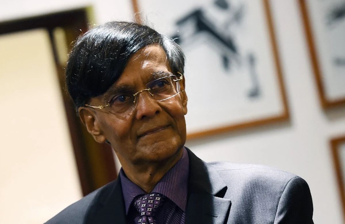 Climate expert Mohan Munasinghe poses for a photograph. (File/AFP)