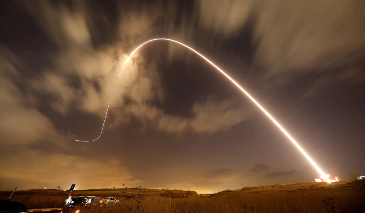 Iron Dome anti-missile system fires an interceptor missile as rockets are launched from Gaza towards Israel near the southern city of Sderot, Israel August 9, 2018. (REUTERS)
