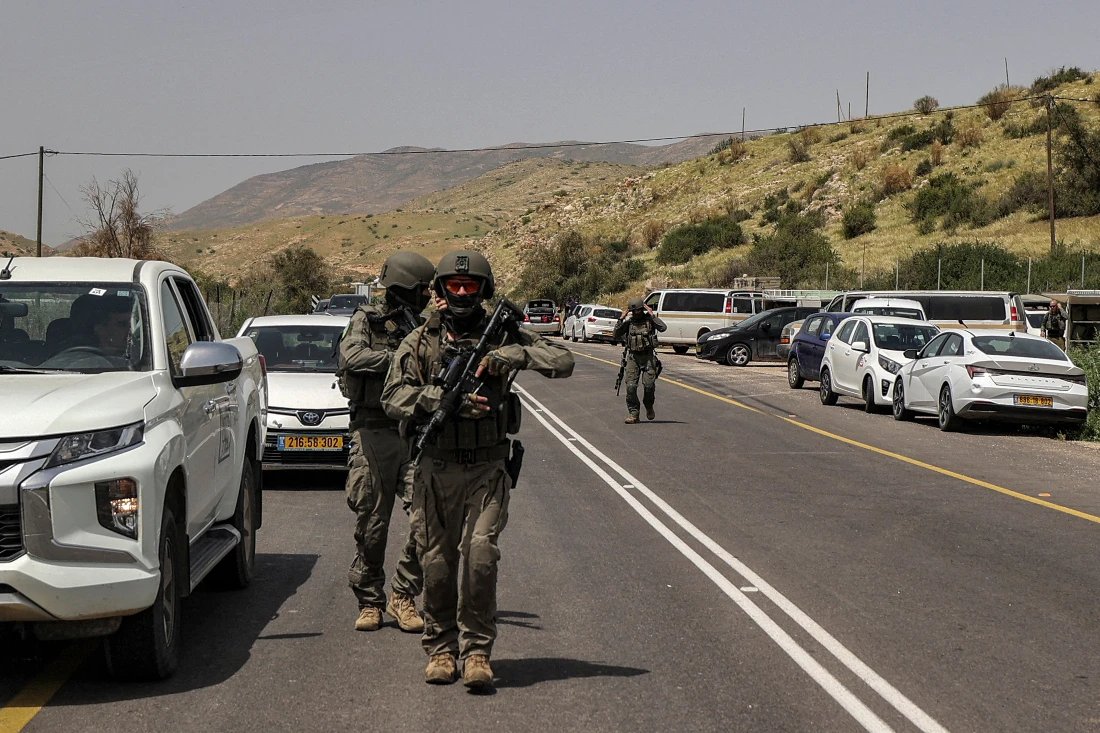 One of the rockets crossed the border and landed in an open area near the northern Israeli town of Meitsar. (File/AFP)
