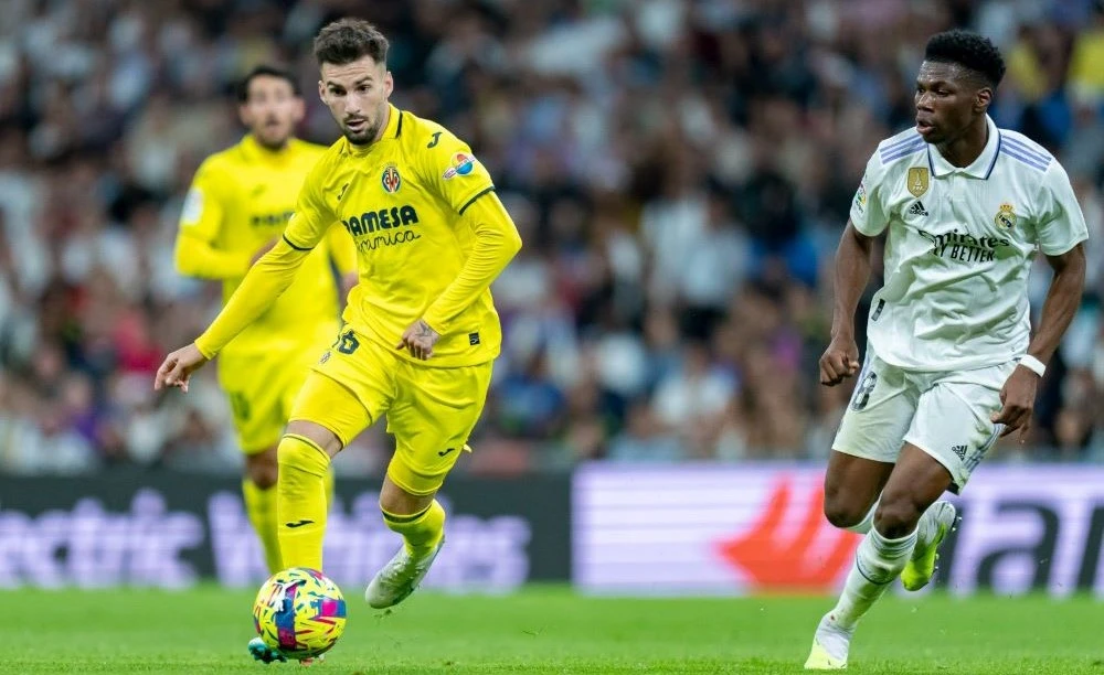 Alex Baena in action against Real Madrid. (Twitter/@alexbbaena)