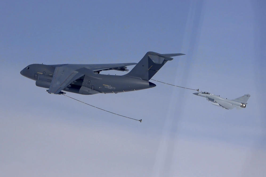 Recent Chinese air and sea drills simulating an encirclement of Taiwan were intended as a “serious warning” to pro-independence politicians on the self-governing island and their foreign supporters, a Chinese spokesperson said on Apr. 12, 2023. (AP)