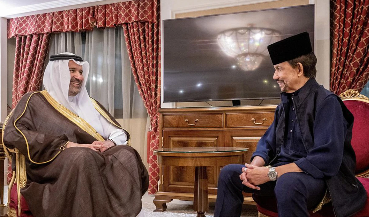 During the meeting, they engaged in cordial talks and discussed the friendly relations that bind the Kingdom and Brunei. (SPA)