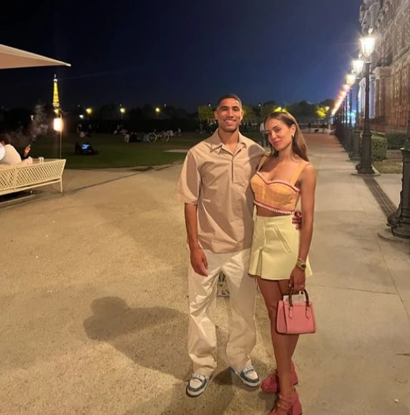 Hiba Abouk, the wife of Paris Saint-Germain’s Achraf Hakimi, went to a French court seeking divorce and half his wealth following his involvement in an alleged rape, but walked away empty handed. (Instagram/@hiba_abouk_)