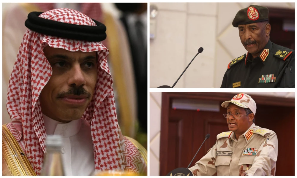 Saudi Foreign Minister Prince Faisal bin Farhan held calls with the commander of Sudan’s miltitary, Gen. Abdel-Fattah Burhan, and the head of the RSF, Gen. Mohammed Hamdan Dagalo, on Sunday. (File/AFP)