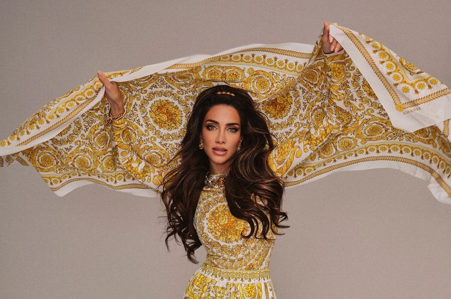 The model shared outfit inspiration for Eid Al-Fitr from the brand’s latest collection with her 1.3 million followers on Instagram. (Supplied)