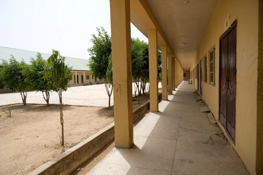 This photograph shows an exterior view of the deserted dormitory of the Government Girls Secondary School, the day after the abduction of over 300 schoolgirls in Jangebe, a village in Zamfara State, northwest of Nigeria on February 27, 2021. (AFP)