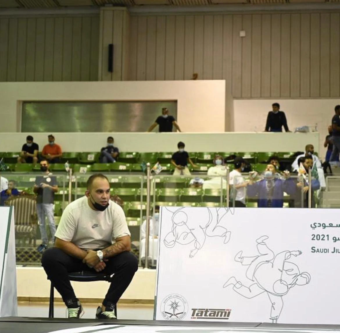 Thiago Mascaranhas during a jiu-jitsu championship in Riyadh in 2021. (Supplied)