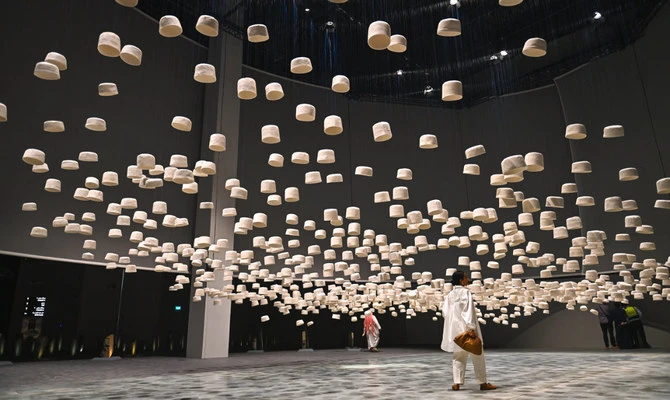 ‘Amongst Men’ (2014/2023) installation by Haroon Gunn-Sali at the Islamic Arts Biennale in Jeddah. (AN Photo by Ali Khamaj)