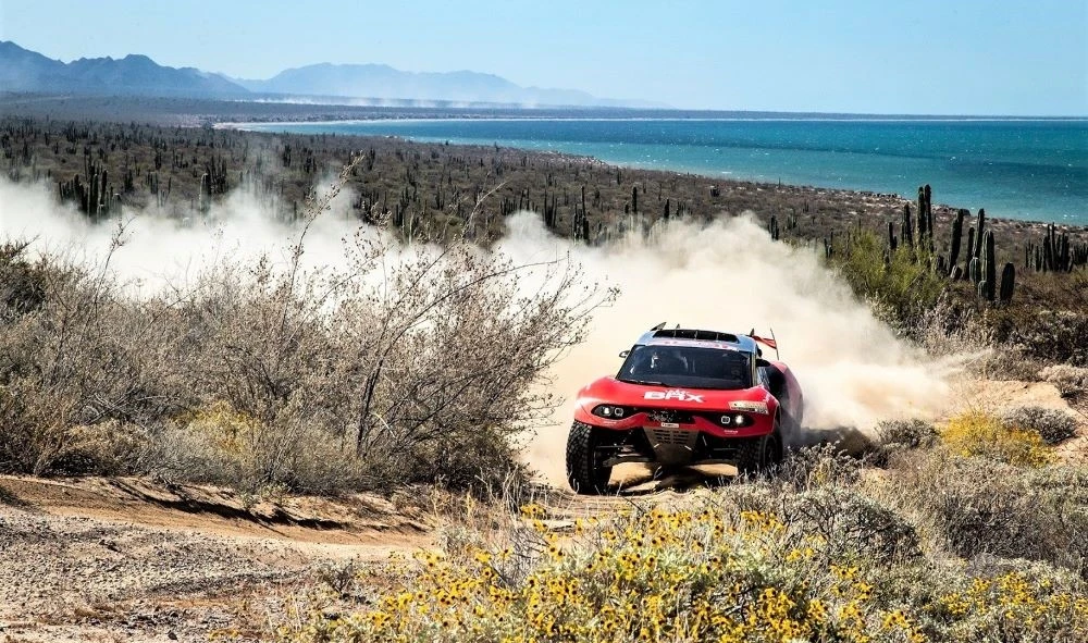 Sebastien Loeb and Fabian Lurquin of Bahrain Raid Xtreme during Stage 2 of the Sonora Rally 2023. (DPPI)