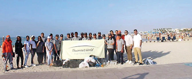 Employees of TIME Hotels took part in a beach cleanup to support the net-zero drive.