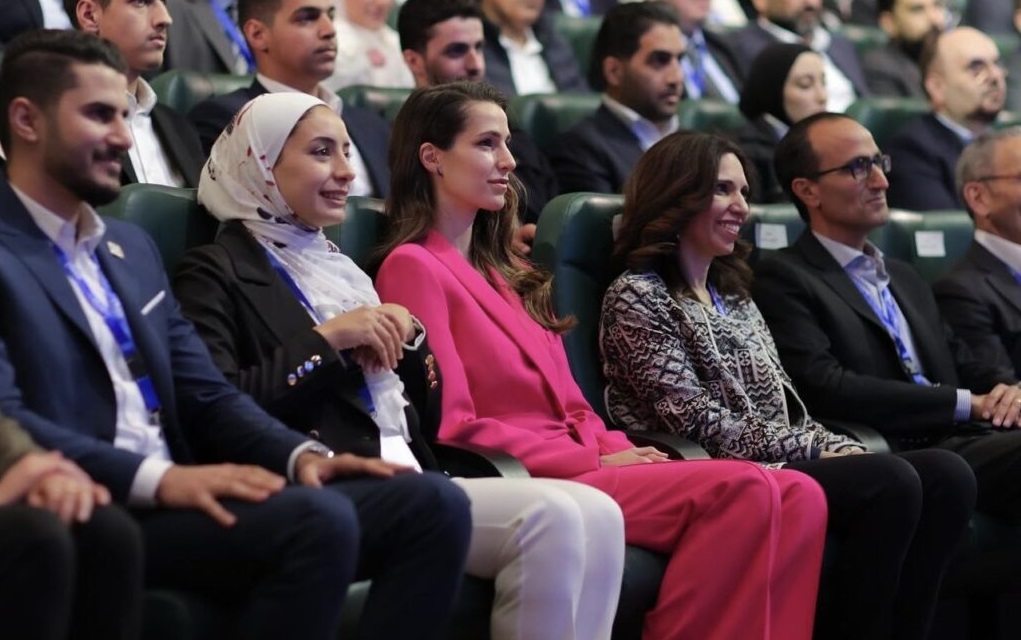 Saudi Arabia’s Rajwa Khalid Al-Saif, who is set to marry Jordan’s Crown Prince Hussein bin Abdullah II, was spotted supporting her fiancé at an event in Jordan. (Instagram)