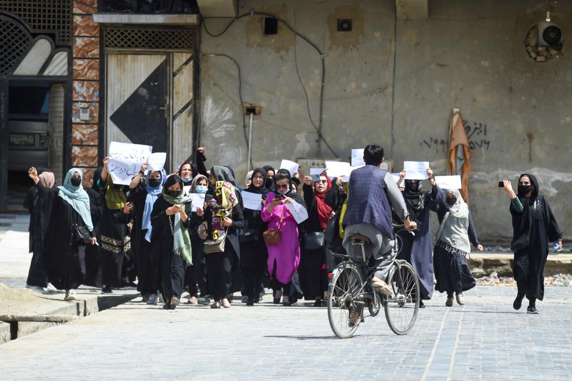 The Taliban government banned Afghan women from working for the UN and NGOs, and were also barred from almost all secondary and university education and most government jobs. (AFP)