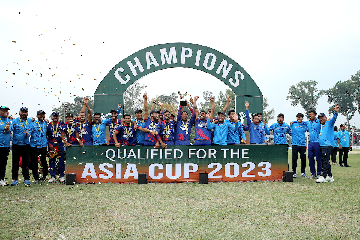 Nepal emerged victorious against the UAE at the Asia Premier Cup, to the delight of their fervent supporters. (asiancricket.org)