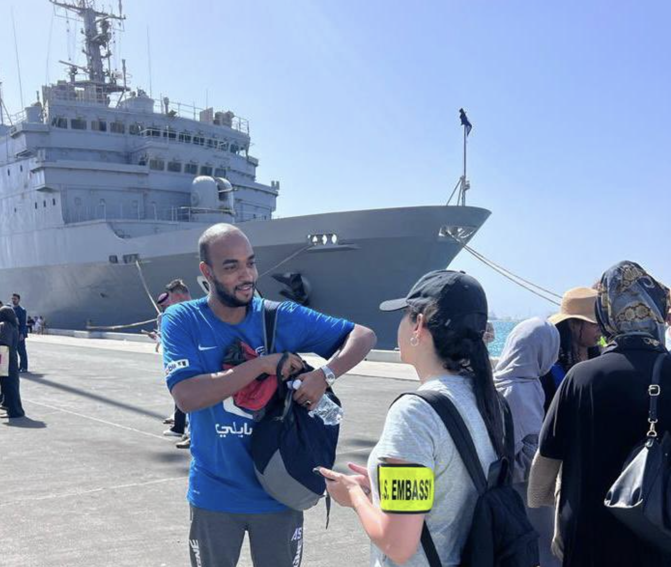 An American ship carrying over 200 evacuees from Sudan has arrived in Jeddah, Al Ekhbariya reported on Thursday. (File/@USAinJeddah)