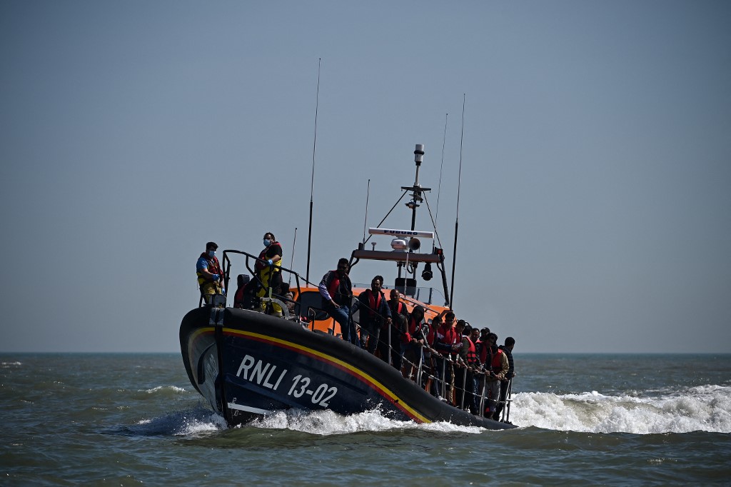 A total of 842 out of the 1,305 migrants who crossed the English Channel between January and September last year and were detained pending deportation claimed to be victims of modern slavery. (AFP)