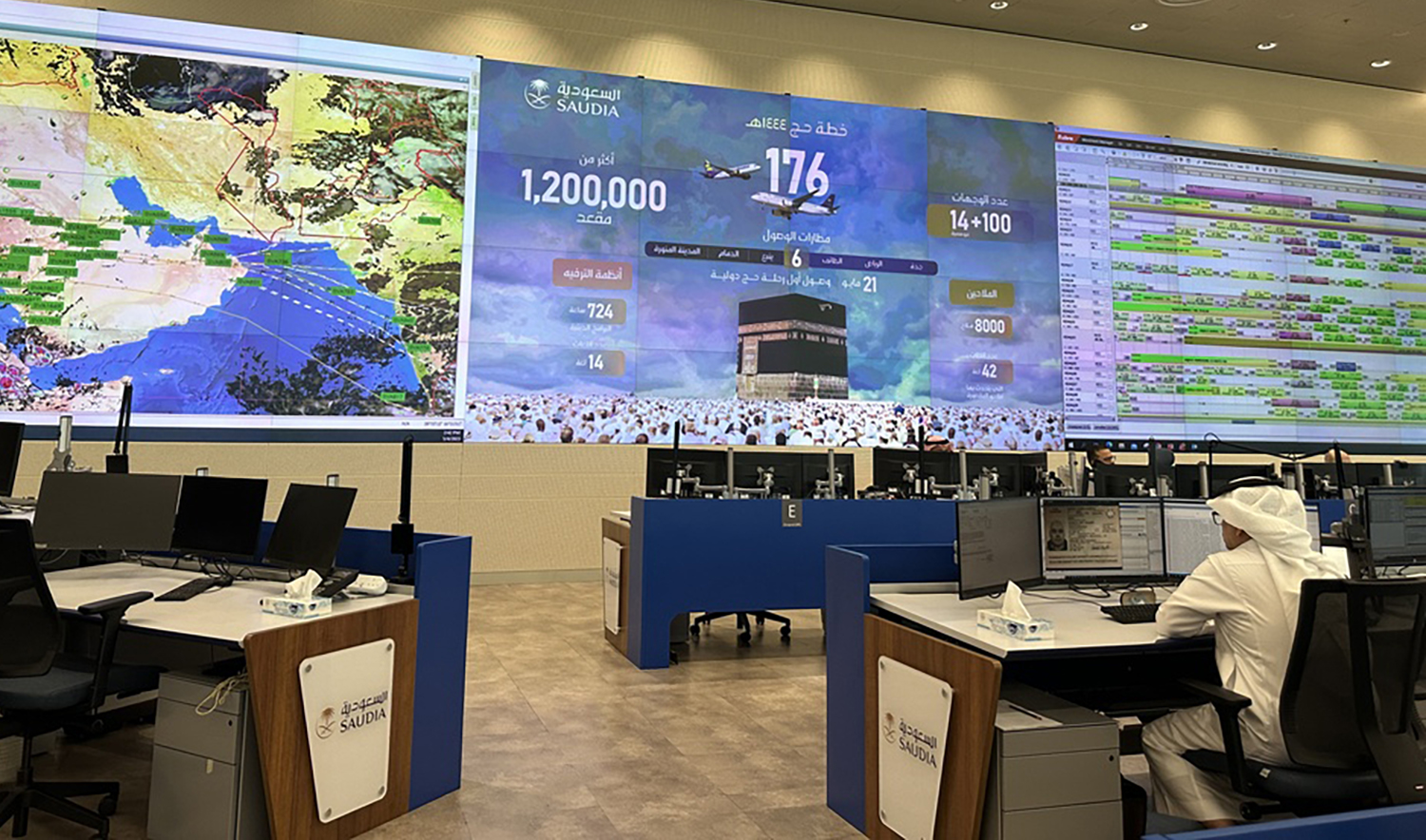 Saudia announced its 2023 Hajj season operational plan on May.4 with 6 airports will operating across the kingdom for the first time during the season. (AN/Nada Hameed)
