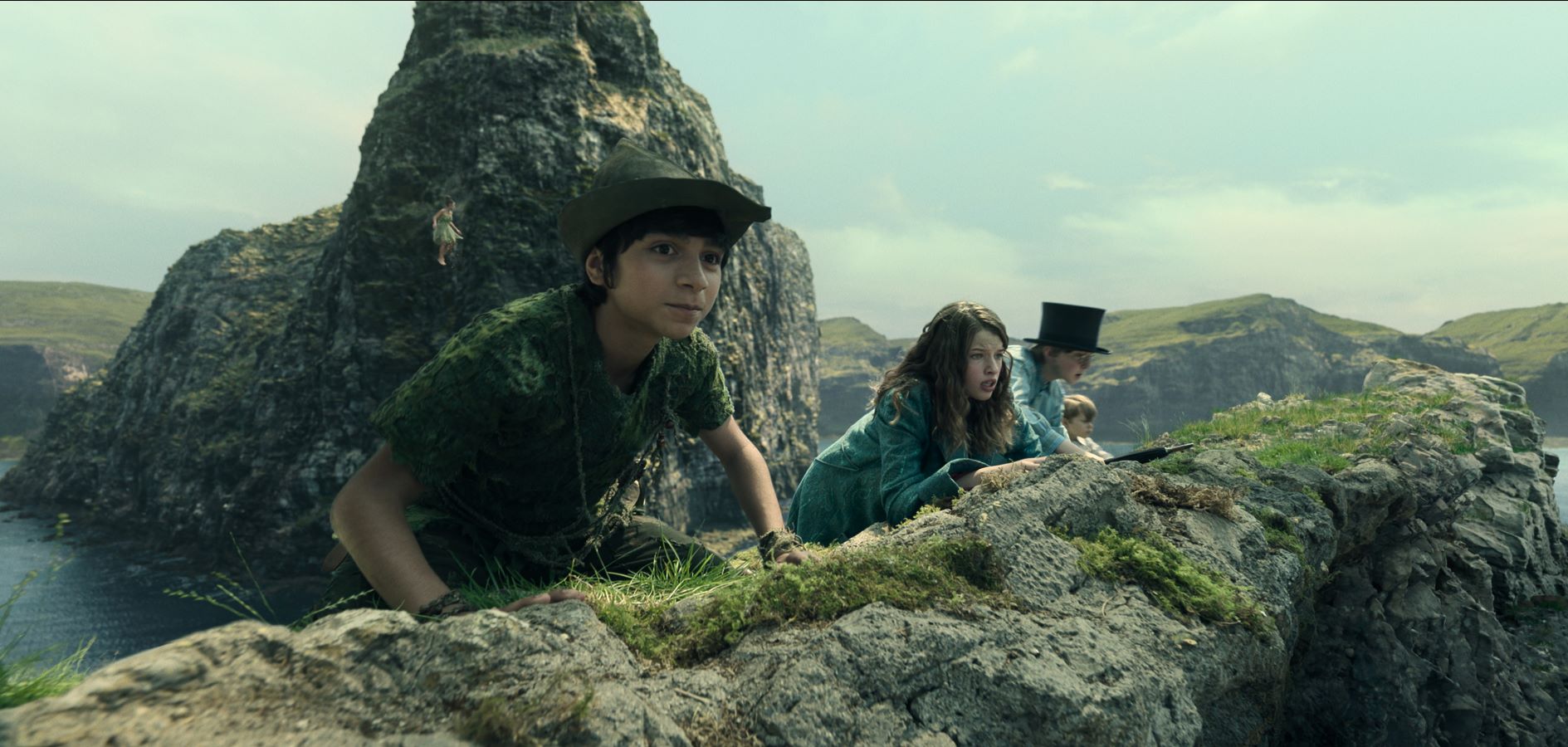 Peter Pan, far left, is played by Alexander Molony. (Supplied)