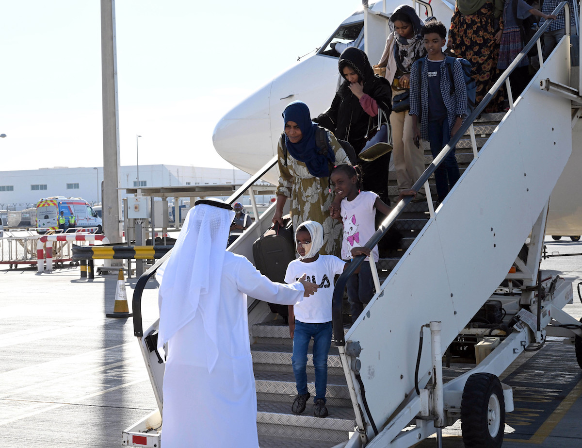 The plane was carrying vulnerable evacuees, which included sick people, children, elderly people and women. (WAM)