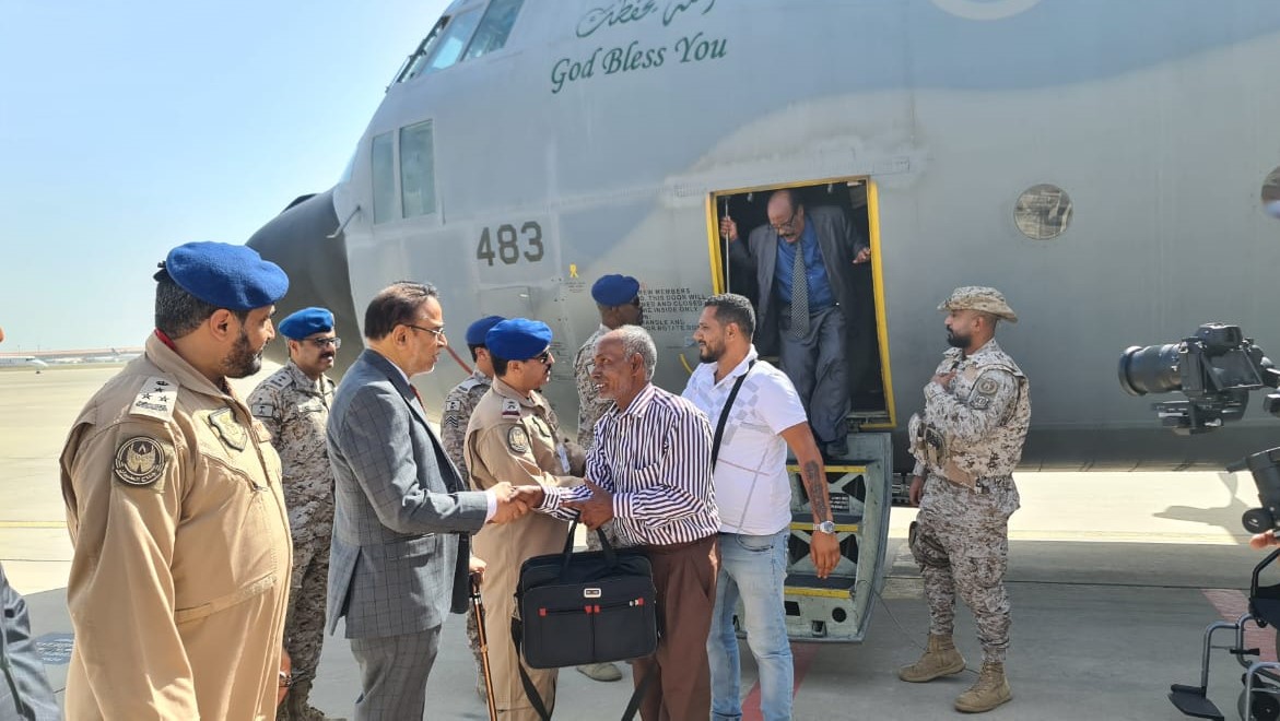 The first group of 135 Bangladeshi evacuees arrives in Jeddah on May 7, 2023, on flights operated by the Royal Saudi Air Force from Port Sudan. (Bangladeshi Embassy in Riyadh)