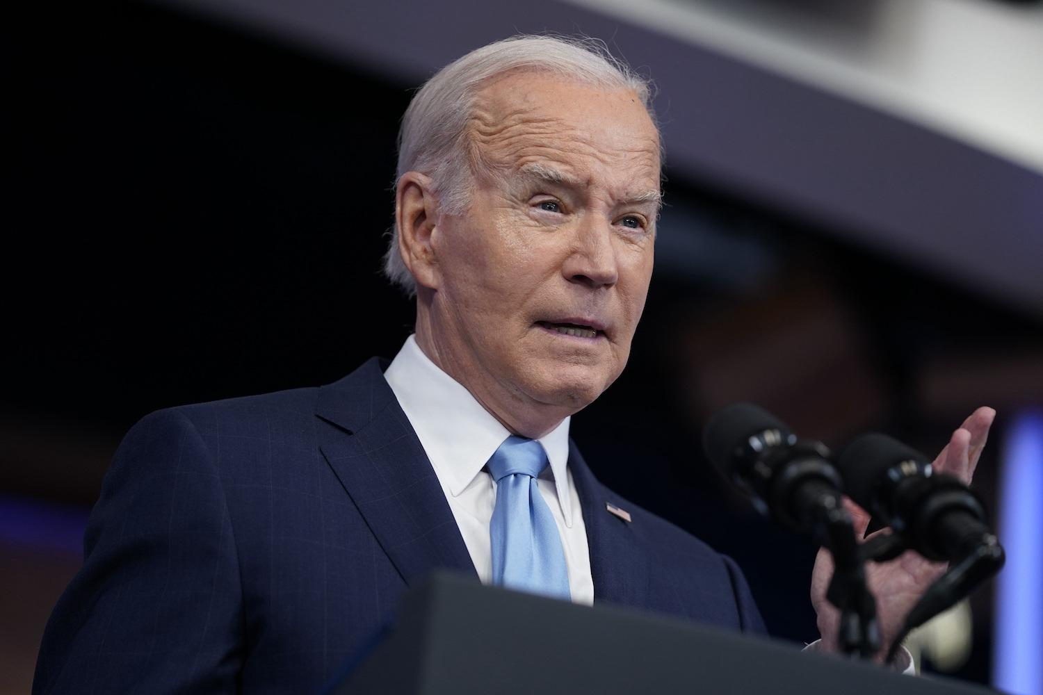 US President Joe Biden’s public approval was at 40 percent in recent days, close to the lowest level of his presidency. (File/AP)