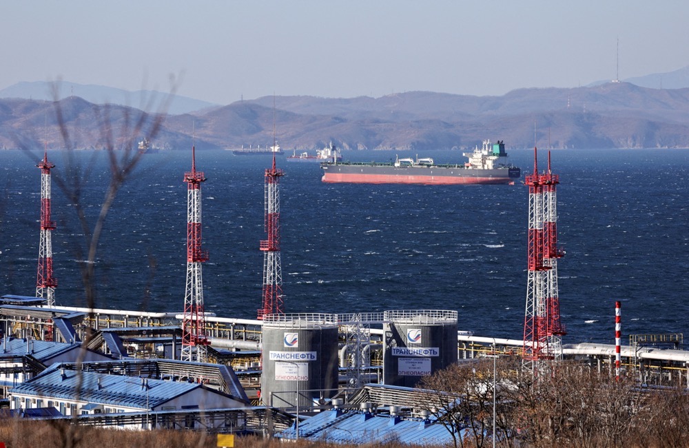 An oil tanker in Nakhodka Bay near the port city of Nakhodka, Russia. (Reuters/File)
