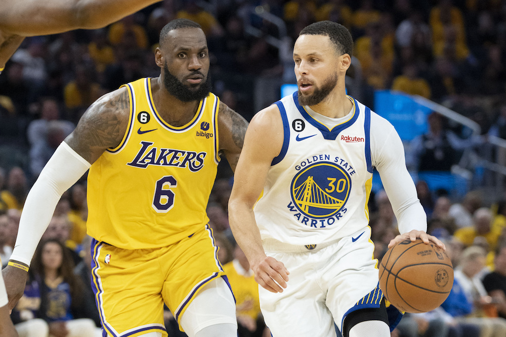 Stephen Curry and LeBron James face off again in what could be a defining moment for their legacies, with Anthony Davis joining the Lakers and Kevin Durant out of the picture. (USA TODAY Sports)